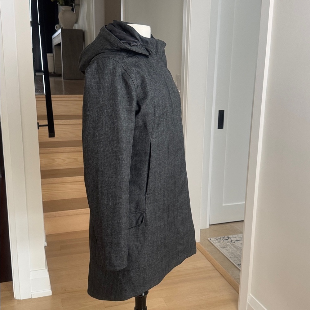 The North Face Temescal DryVent Geay Herringbone Trench Anorak Coat Size M - Picture 2 of 12